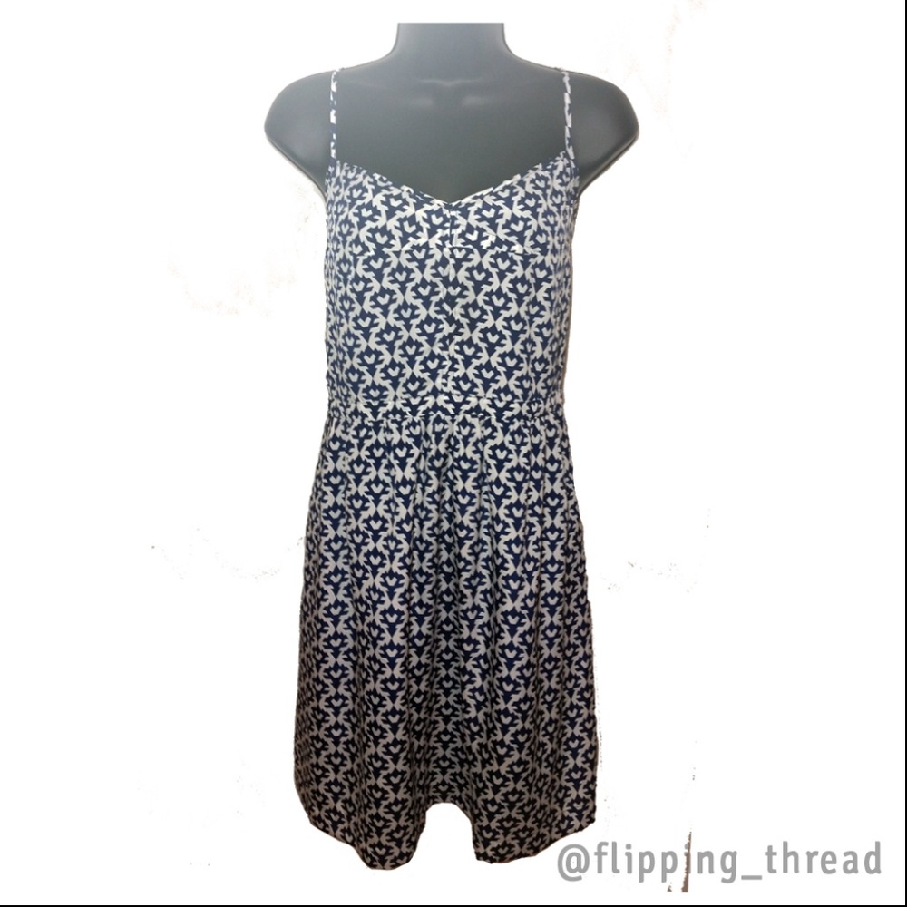 J Crew Geometric Print Seaside Cami Dress-…